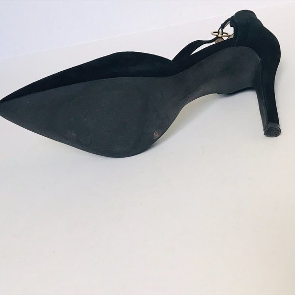 Jessica Simpson Classic Black Point Toe Strappy Heels Size 8.5 - Picture 4 of 8